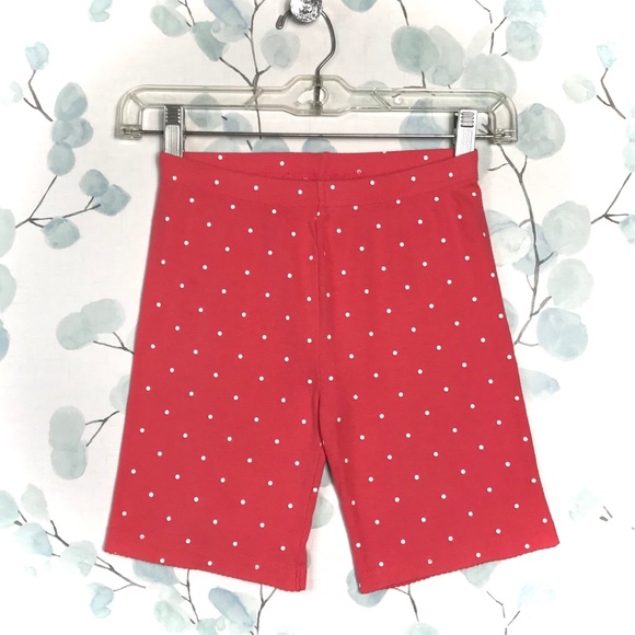Carter's Other - 3 for $15 Carter’s Kids Coral Peach Pink & White Polka Dot Shorts Bike Stretch